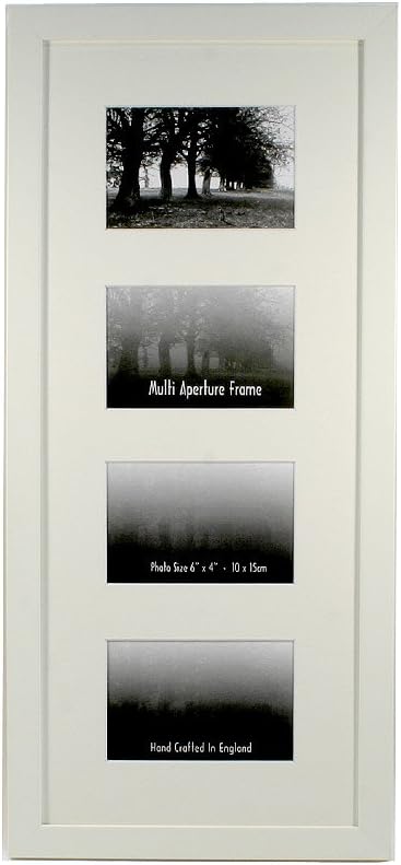 24x10 Multi Aperture Frames to Fit 4 Photo's White - 6x4