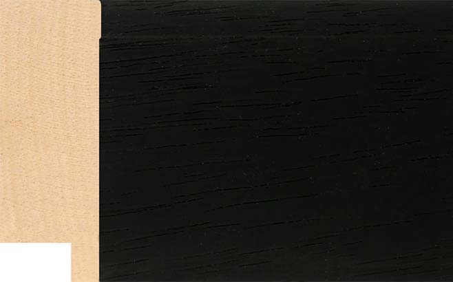58x21mm Black Ancona Flat Moulding
