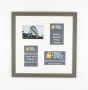 Square Grey Multi Aperture Frame to fit 4 Photo's