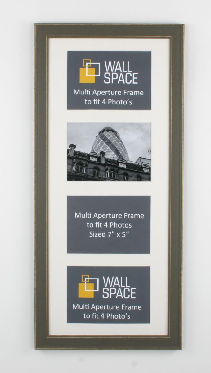 Grey Multi Aperture Frame to fit 4 Photo's