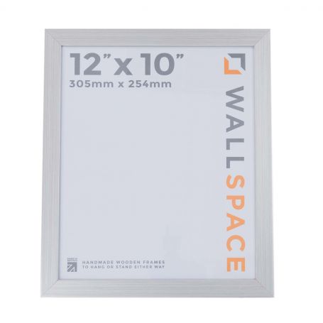 12 x 10 Modern Silver Wooden Photo Frames