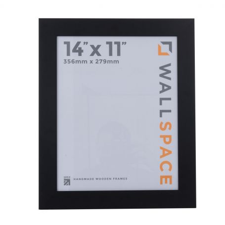 14" x 11" - 40mm Smooth Matt Black Photo Frame