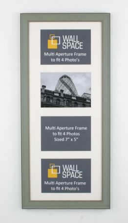 Green Multi Aperture Frame to fit 4 Photo's