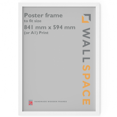 A1 Wooden Poster Frame - White Wood