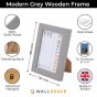 6 x 4 Modern Grey Wooden Photo Frames