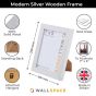 7 x 5 Modern Silver Wooden Photo Frames