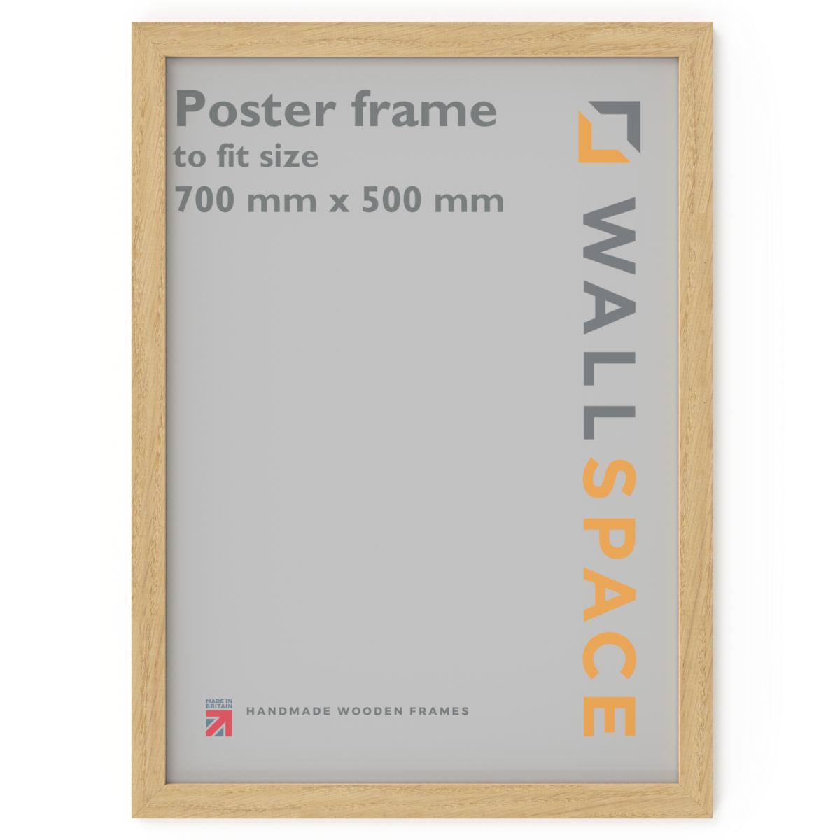 Solid Oak Poster Frame - 500mm x 700mm