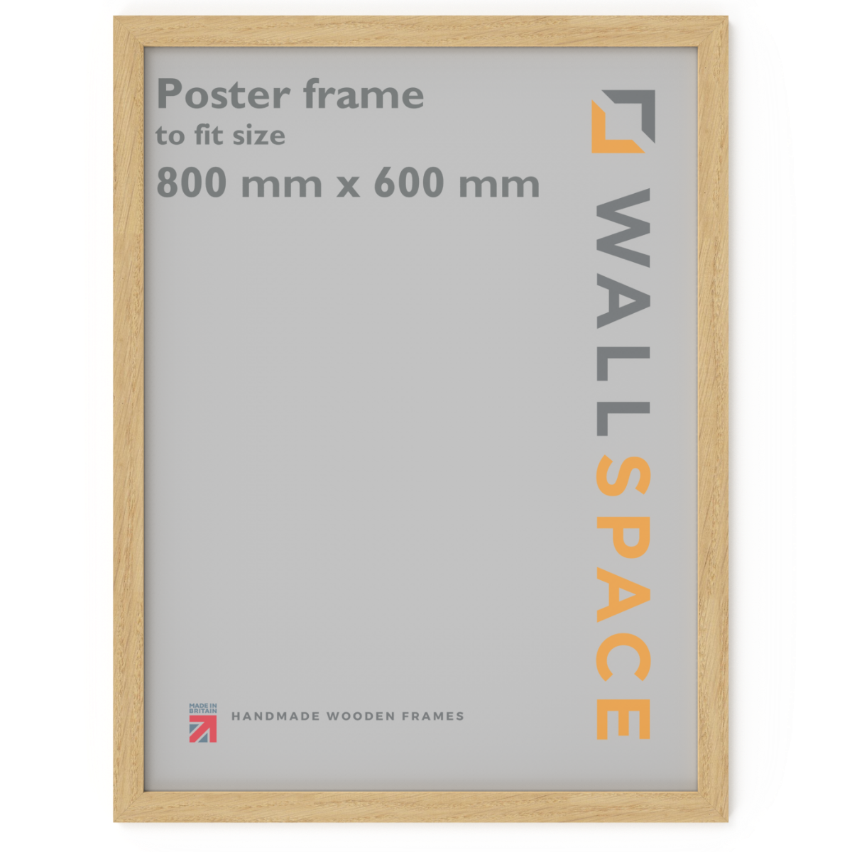 Solid Oak Poster Frame - 600mm x 800mm