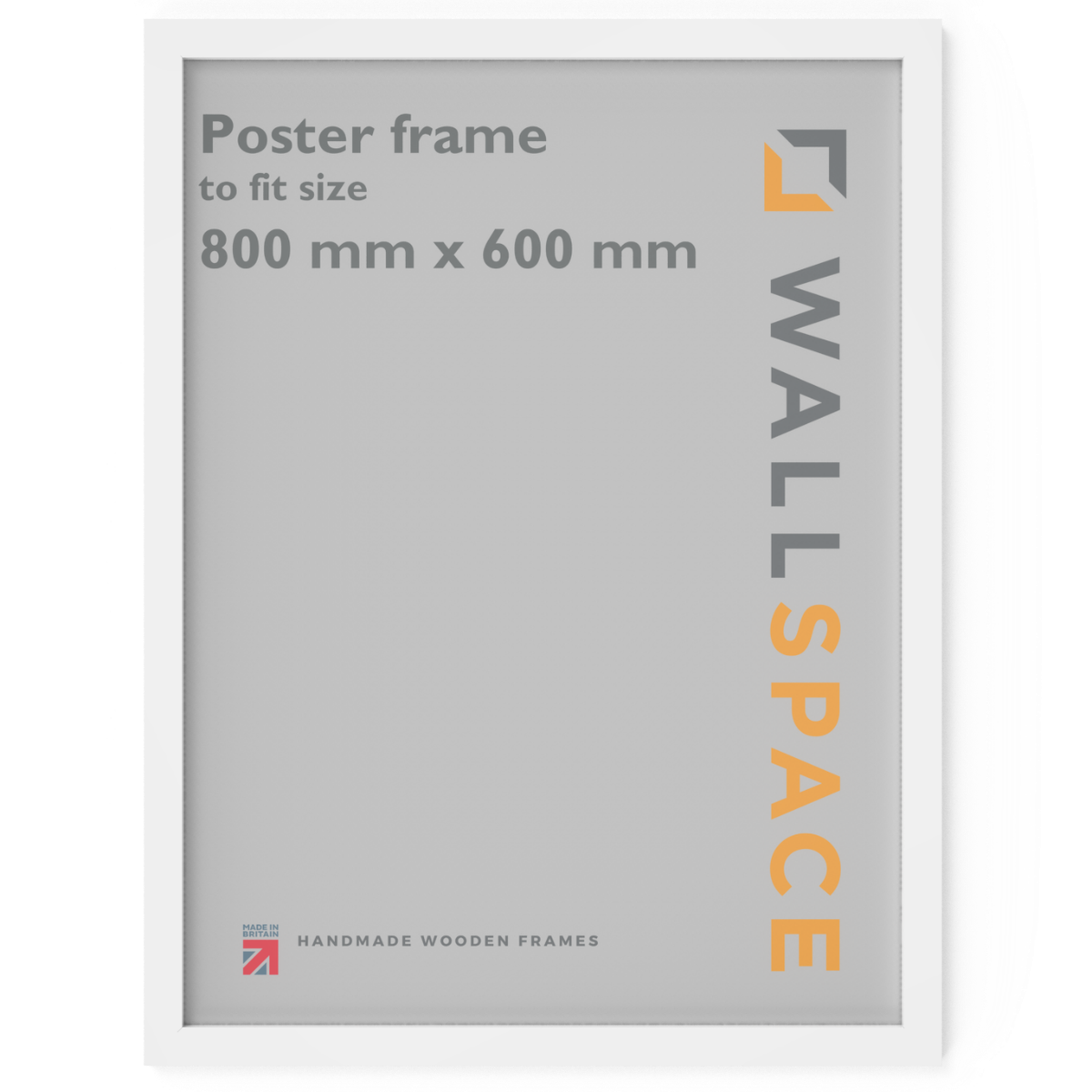 White Wooden Poster Frame - 600mm x 800mm